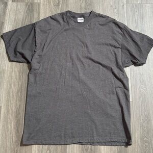 Men's Hanes Beefy Tee in Charcoal/Dark Grey Size 2XL